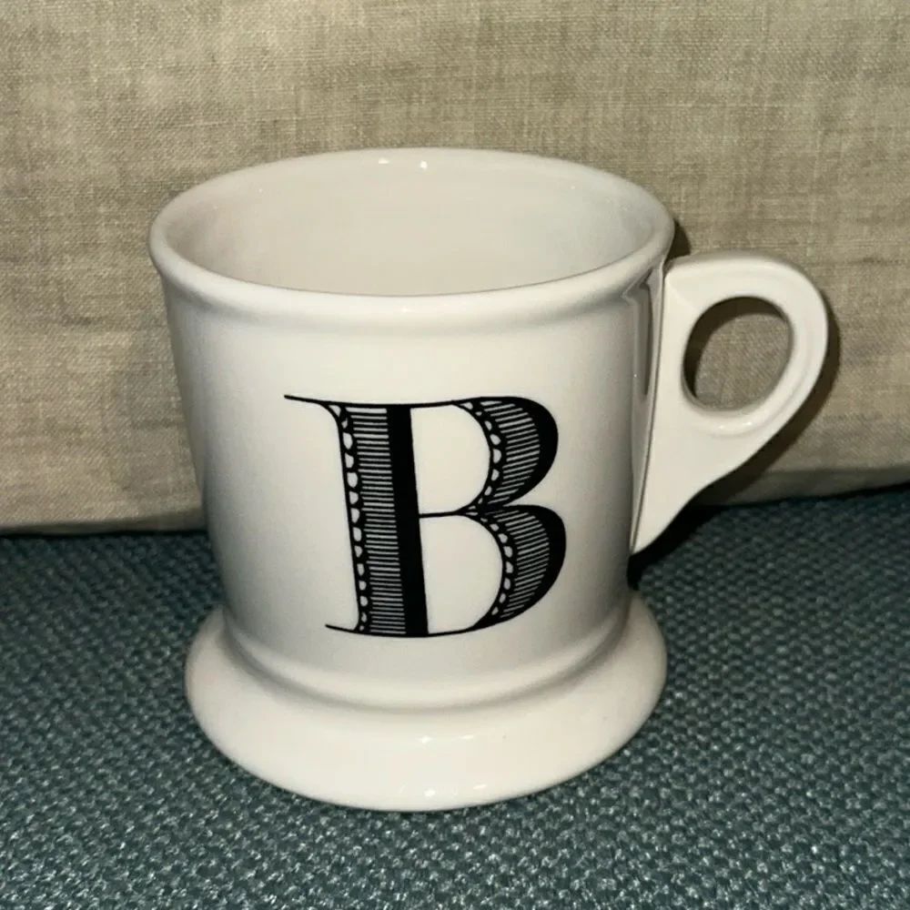 Anthropologie Initial B Alphabet Monogram Coffee Mug